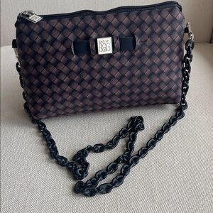 🇮🇹 SAVE MY BAG | BLACK/BROWN CROSSBODY CLUTCH | REMOVABLE "45 CHAIN